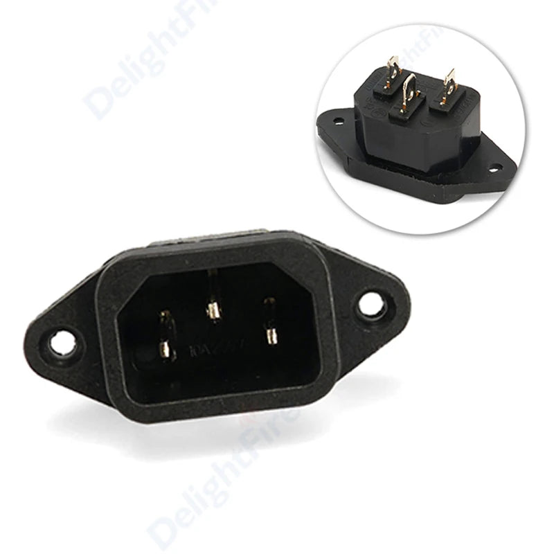 Repalcemant AC Electrical Socket C14 C13 Rewirable Plug Adapter Power Supply Plug Socket C13 Female Male Plug Converter