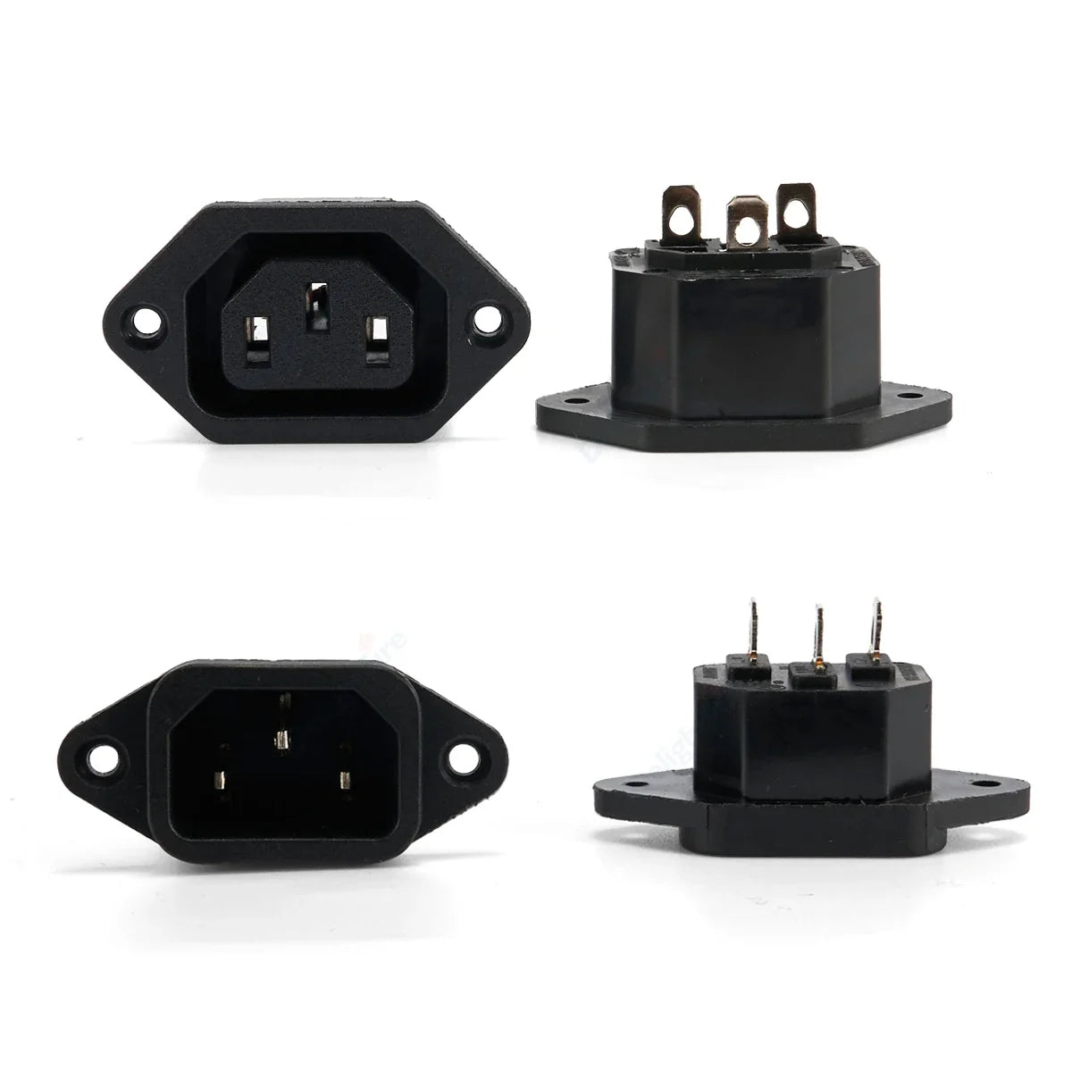 Repalcemant AC Electrical Socket C14 C13 Rewirable Plug Adapter Power Supply Plug Socket C13 Female Male Plug Converter