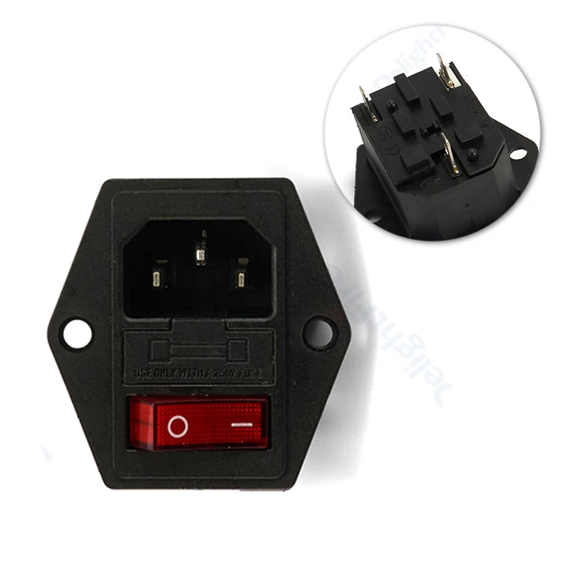 Repalcemant AC Electrical Socket C14 C13 Rewirable Plug Adapter Power Supply Plug Socket C13 Female Male Plug Converter