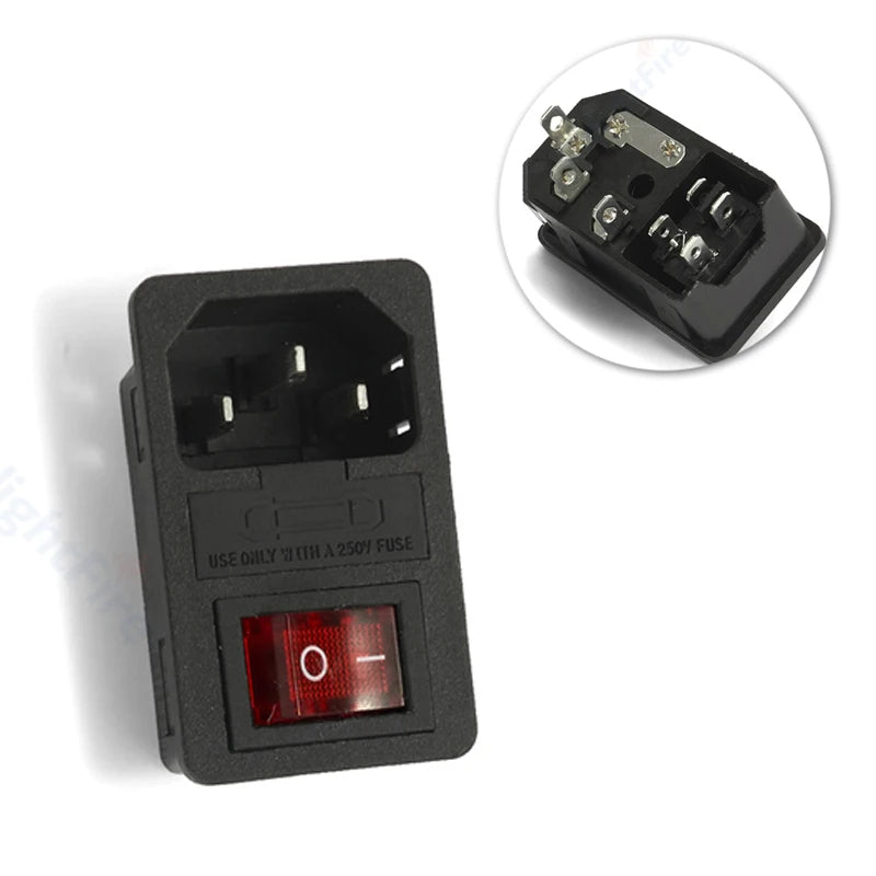 Repalcemant AC Electrical Socket C14 C13 Rewirable Plug Adapter Power Supply Plug Socket C13 Female Male Plug Converter